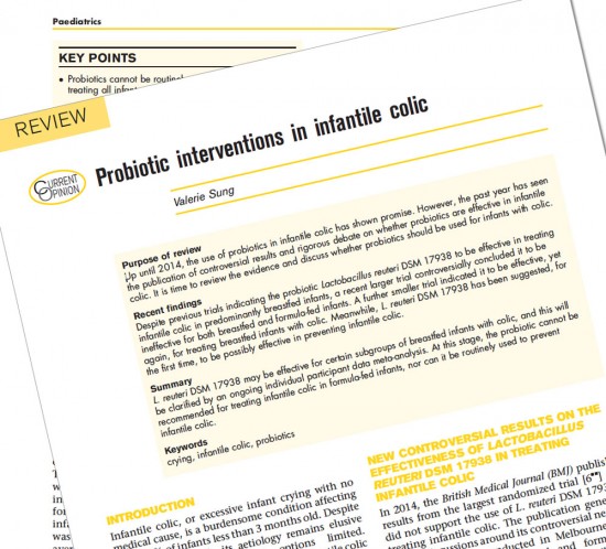 Probiotic interventions in infantile colic - Review: Valerie Sung